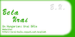 bela urai business card